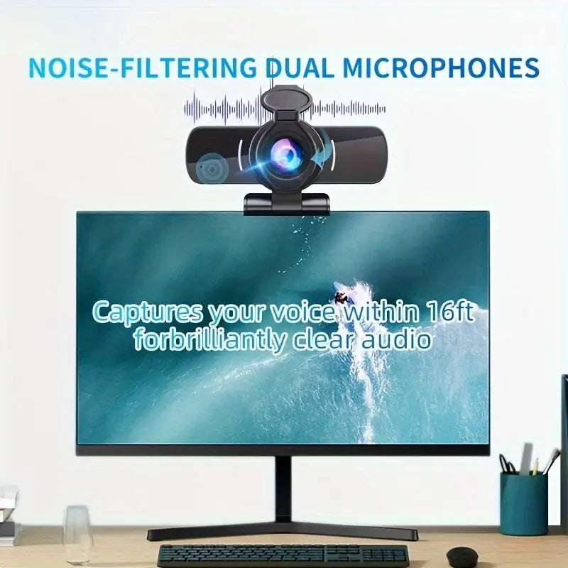 1080p HD Webcam with Microphone | USB Plug & Play
