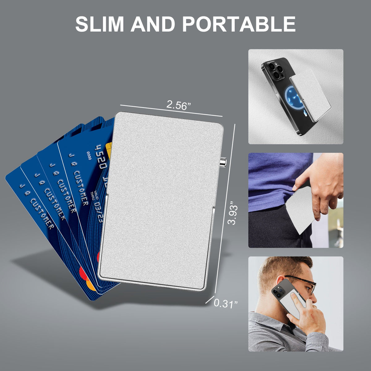 MagSafe Aluminum Wallet Stand | RFID Card Holder