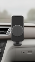 Magnetic aluminium car phone mount