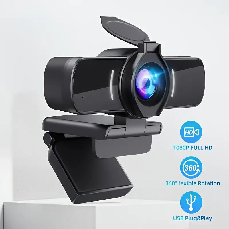 1080p HD Webcam with Microphone | USB Plug & Play