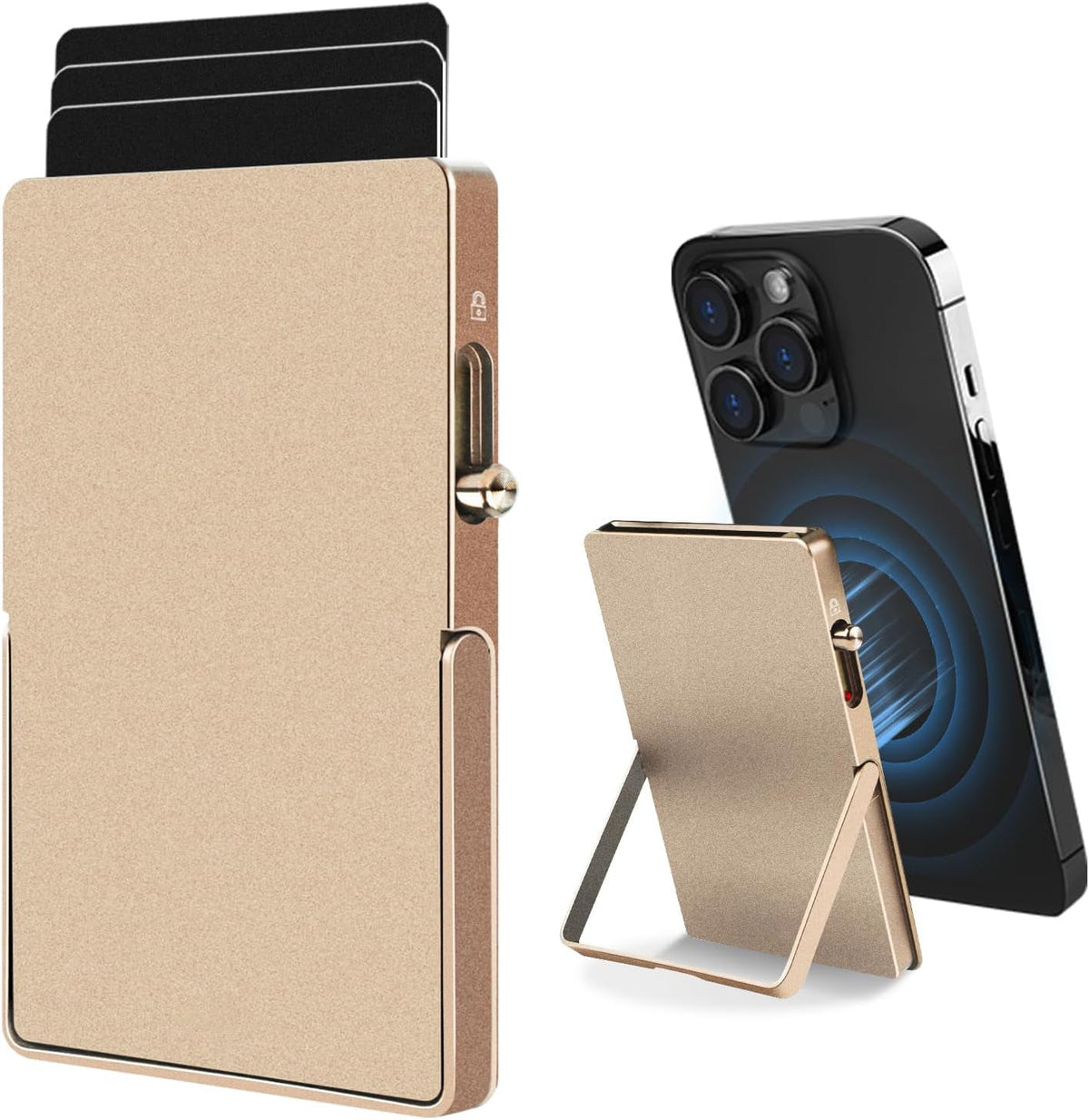 MagSafe Aluminum Wallet Stand | RFID Card Holder