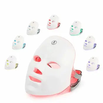 Portable 7-Color LED Facial Mask | USB Beauty Device