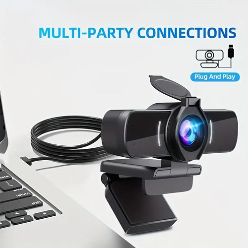 1080p HD Webcam with Microphone | USB Plug & Play