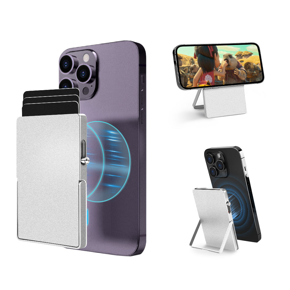 MagSafe Aluminum Wallet Stand | RFID Card Holder